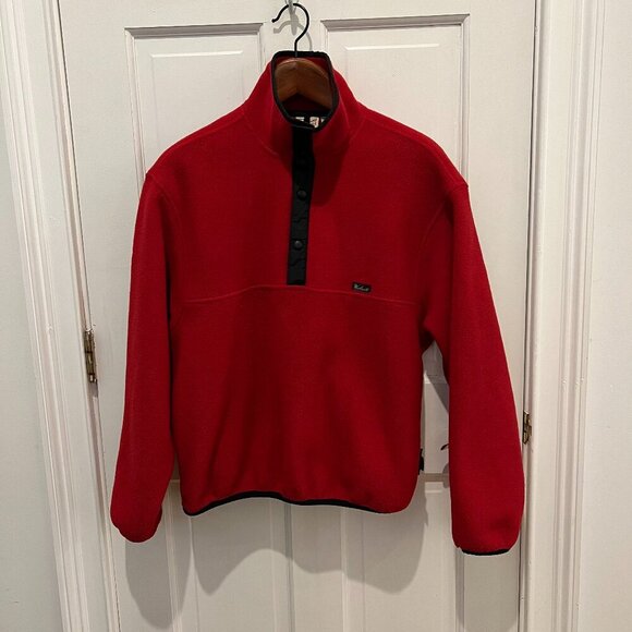 Woolrich Polartec Vintage Fleece Sweater Size Medium Red Made In USA - Picture 2 of 16